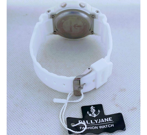 Reloj blanco robusto digital impermeable para hombre