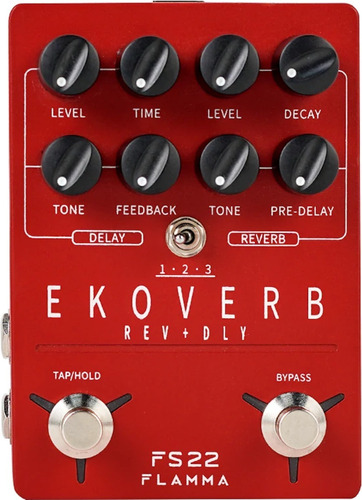 Flamma Ekoverb Fs22 Pedal De Reverb + Delay Para Guitarra