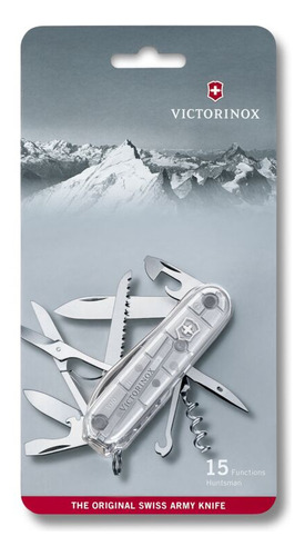 Canivete Victorinox Huntsman Translucido Prata 15 Funções