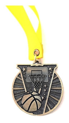 15 Medallas Metálica Basquetbol 
