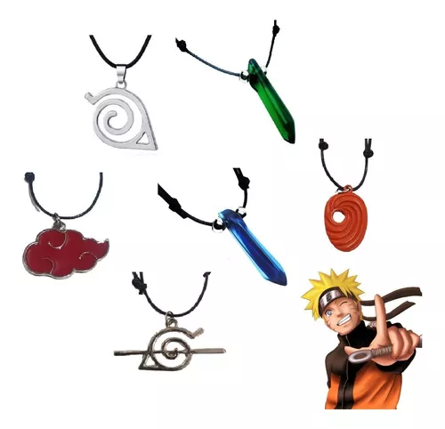 Colar de Pingente Naruto Aldeia da Folha - Vários Modelos