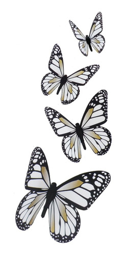 Mariposas Decorativas Blancas Con Adhesivo