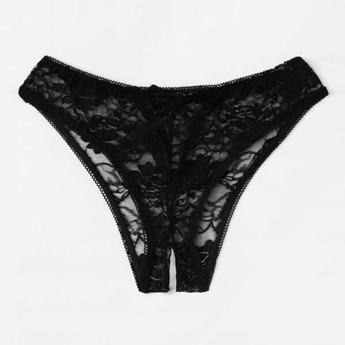 Braguitas De Encaje Floral Para Mujer, 1 Pieza, Sin Entrepie