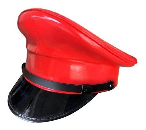 Sombrero De Capitán Deluxe Props Estilo Alemán Pu Cuero Para
