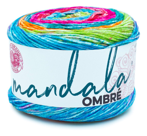 Lion Brand Yarn - Hilo Mandala Ombr Con Colores Vibrantes, H