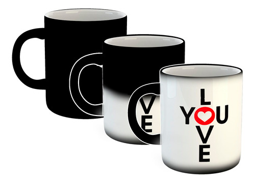 Taza Magica Frase Love You Te Amo Corazon Amor Dia M1