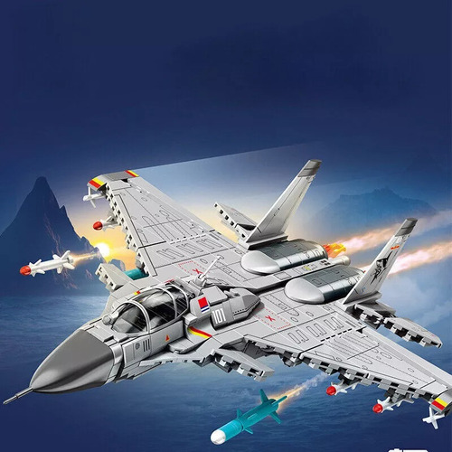 Avion F-15 Bloques P/armar 645 Pzas Sembo 201944 Versión Del Personaje Avion De Guerra F-15