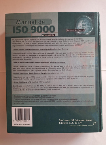 Manual Iso 9000 - 3er Ed - Robert W. Peach (Usado)