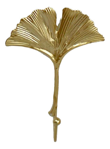 Gancho De Pared Con Diseño De Hoja Dorada De 2 Piezas,