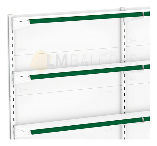 Gondola Parede Alt 170 4 Metros 1 Inicial +3 Continuação Kit