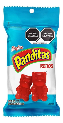 Gomitas Panditas Rojos Ricolino Bolsita De 60gr
