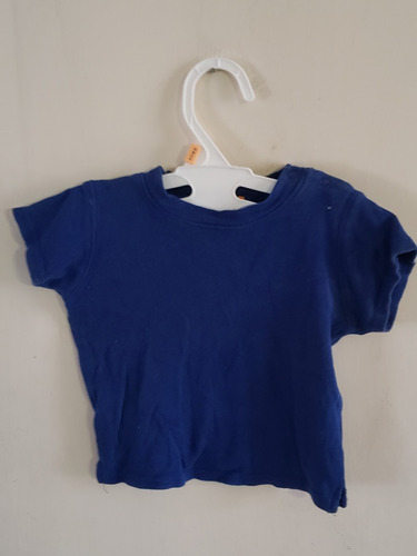 Camisa Para Bebe Talla 6-9 Meses Azul Marca Kid Kind