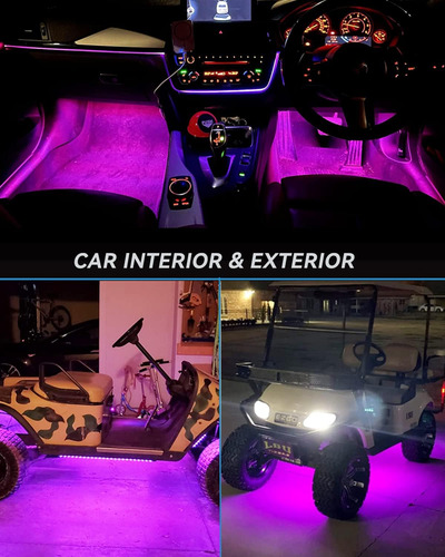 Keiurot Tira De Luces Led Para Coche 24 Conectable...
