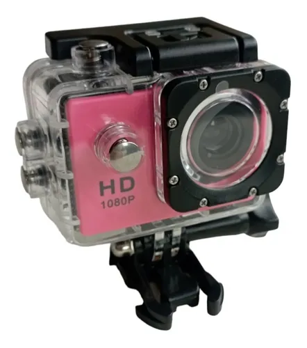 Cámara Deportiva Full Hd 1080p Waterproof 30m Rosada Sports