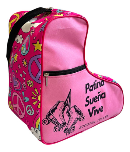 Bolso Patin Artistico Rollers Infantil Scooter Italy Verona Color Rosa Chicle Diseño De La Tela Exclusivo