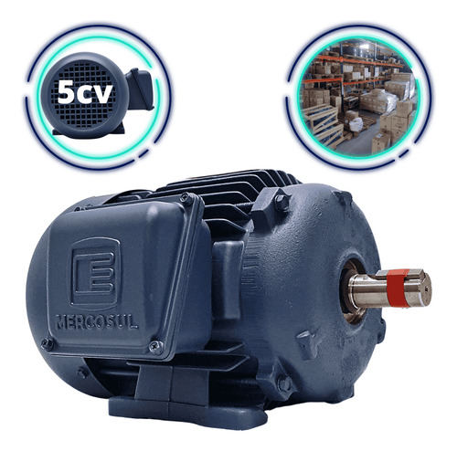 Motor Blindado 5cv Baixa Rotação Trifásico 4 Tensões Ip55