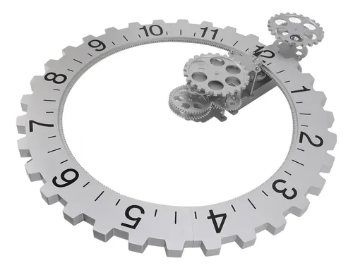 Reloj De Pared Con Forma De Engranaje, Movimiento 3d, Retro,