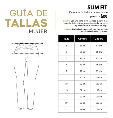 Jeans Casual Lee Mujer Slim Fit H40