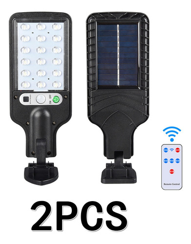 2 X Lámpara Led Solar Luminaria Suburbana Alumbrado Público