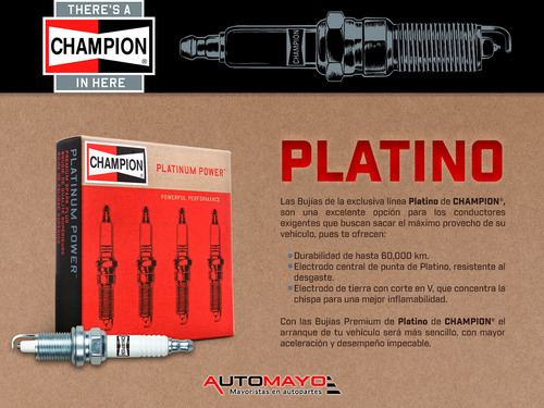 Kit 6 Bujías Platino Champion 323ti 2.5l 6 Cil 99-00