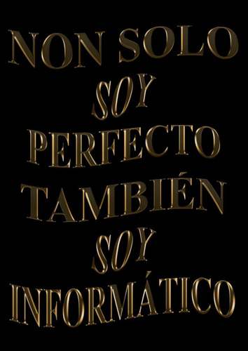 Libro: Non Solo Soy Perfecto, También Soy Informático: