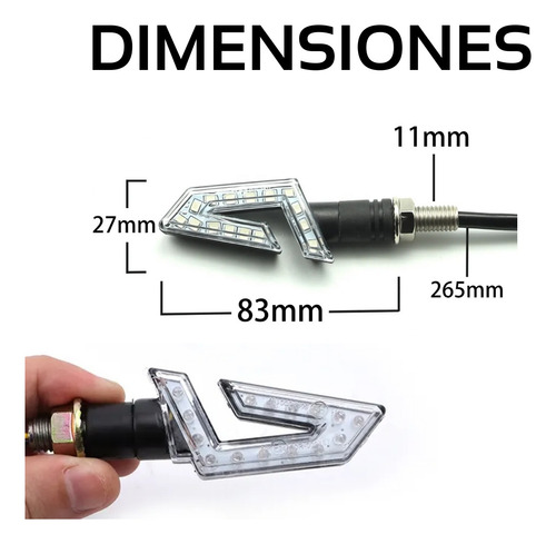 Direccionales Led Motocicleta Universales Luces Faros Moto