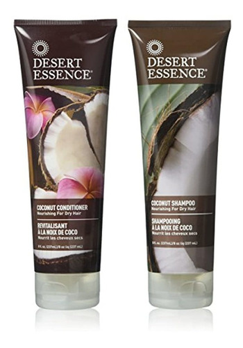 Champú Y Acondicionador De Coco,8 onzas. Desert Essence