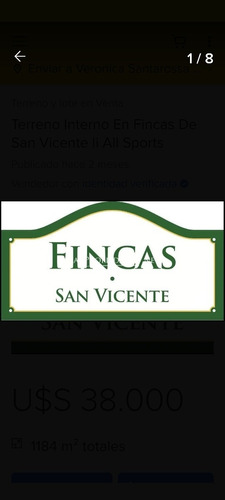 Fincas De San Vicente Golf Lote 2000m2 En El Centro Ideal Or