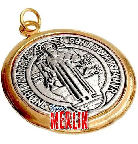 Medalla De San Benito En 7 Metales Virgenes