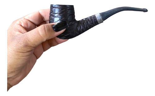 2 Cachimbo Preto Curvo 12cm Pretos Velhos Umbanda