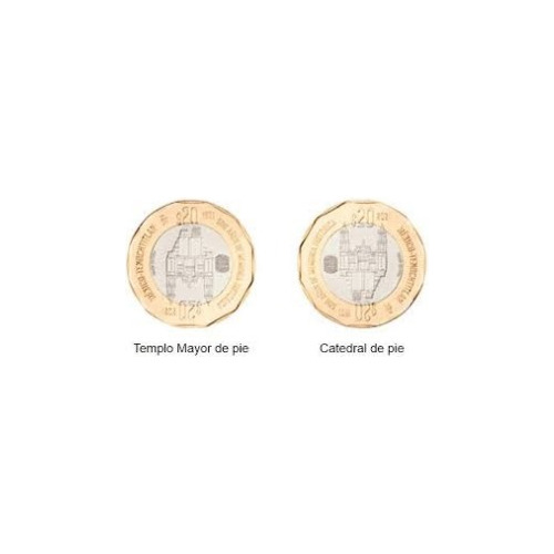 Moneda De 20 Pesos 500 Años México Tenochititlan