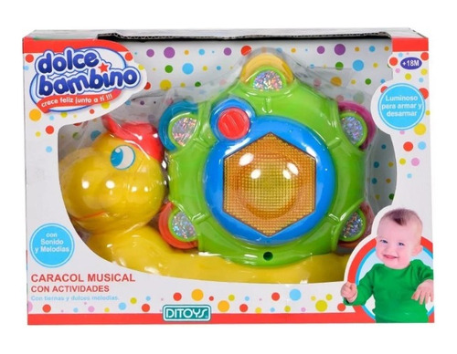 Caracol Musical Interactivo Con Luz Y Sonido Dolce Bambino