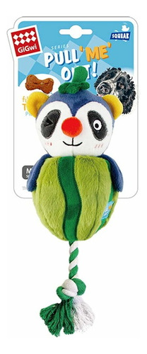 Peluche/juguete Para Perro Gigwi. Pull Me Out. Con Snack Color Verdes y azul Diseño Pingüino