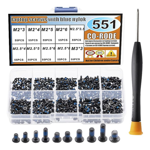 Co Kit 551 Tornillos Para Laptop Juego Tornillos Para Comput