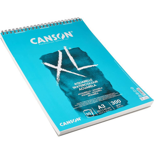 Imagen 3 de 5 de Libreta Canson XL Acuarela 30 hojas lisas 1 materias unidad x 1 42cm x 29.7cm aquarelle color azul