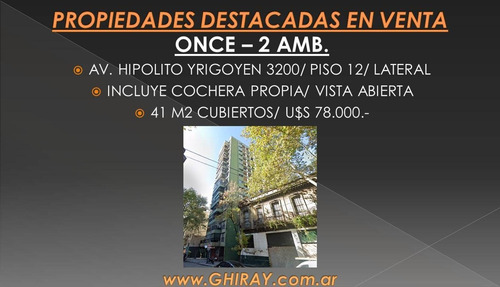 Imagen 2 de 10 de 2 Amb. Almagro, Hipolito Yrigoyen 3200. Con Cochera Fija