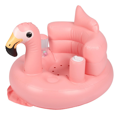 Asiento Inflable Para Bebé Con Campanas, 5-36 Meses, Rosa