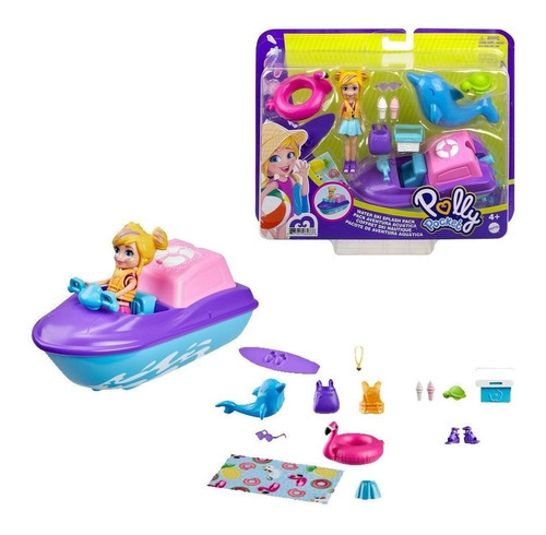 Paquete de aventuras acuáticas Polly Pocket Doll Gxv26 Mattel