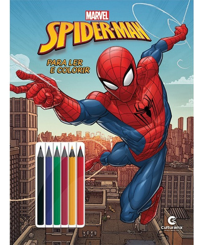 Marvel Ler E Colorir Com Lapis De Cor - Spider Man