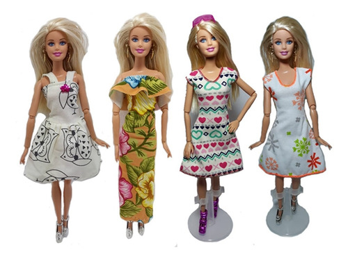 Imagen 8 de 8 de Conjunto De 10 Vestidos Para Muñeca + Accesorios
