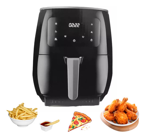 Air Fryer Fritadeira 4.5l Turbo Touch Sem Oleo Praticidade Cor Preto