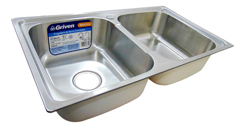 Fregadero Aceroinox Doble 80x47