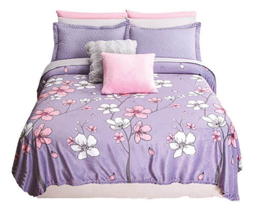 Cobertor Ultrasuave Matrimonial/individual Saori Concord Color Lavanda