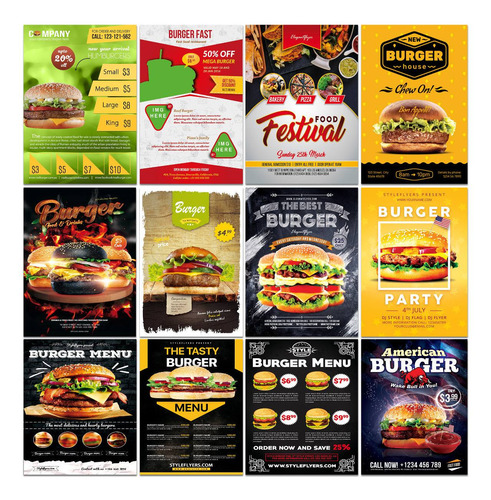 60-flyers De Hamburgueria Psd Photoshop+bônus