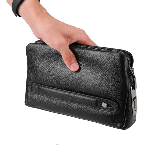 Fipilock Fl-v1 - Cartera De Piel Con Cremallera Para Hombre,