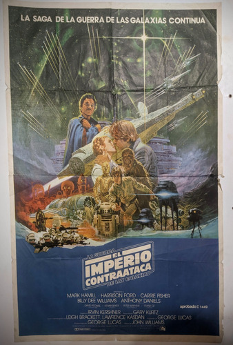 Original Poster Cine Star Wars El Imperio Contraataca Arg.