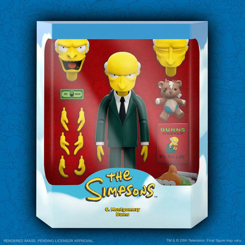 Boneco Simpsons Montgomery Burns Action Figure Super 7 Homer