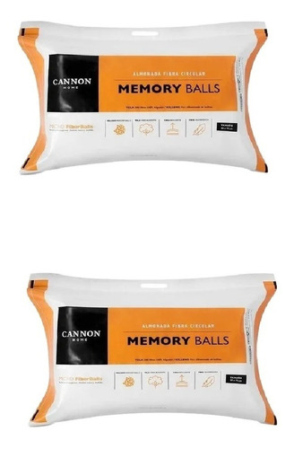 Cannon Home - Almohada Memory Balls - 90x50 Cm - Set 2 Uni.