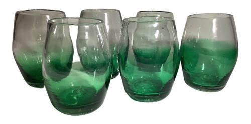 Juego De 6 Vasos Forma De Barril Verde