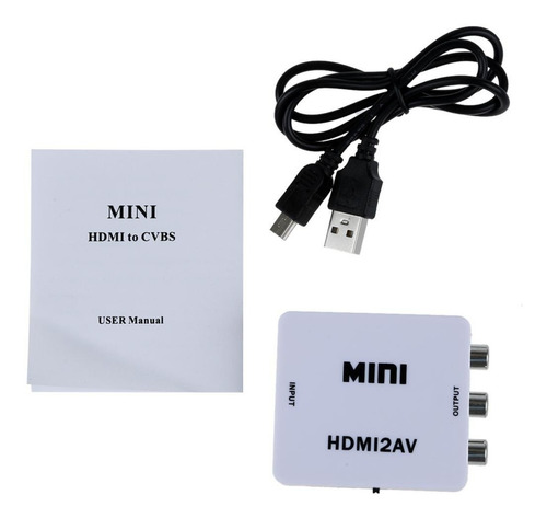 Imagen 4 de 5 de Adaptador Convertidor Hdmi A Rca / Av Tv Box A Televisor Crt